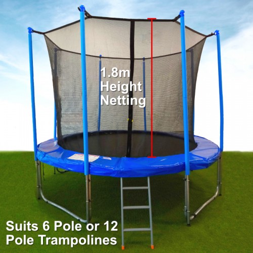 14 Ft Trampoline Netting (suits 6 pole or 12 pole trampolines)